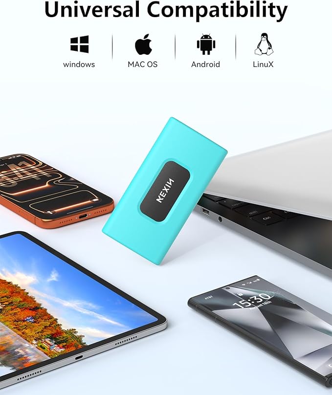 KEXIN 512GB External SSD Hard Drive USB 3.1 Type-c Portable Solid State Drive 512G up to 1050MB/s for PC Mac Android Game Console and More