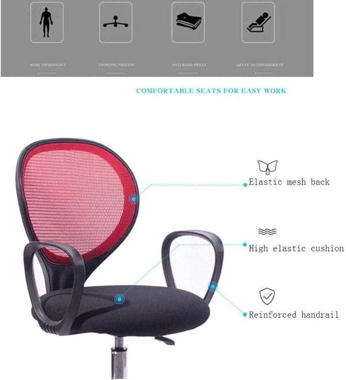 Office Chair Gaming Chair Computer Chair Ergonomic Round Back Office Chair Staff Student Dormitory Computer Seat Home Mesh Lifting Chair Backrest Rotating Chair (Color : 3-Pack)