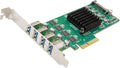 USB 3.2 Gen 1 5 Gbps 4 Port Type-A PCI-e 3.0 x4 ASMedia ASM3142 Controller