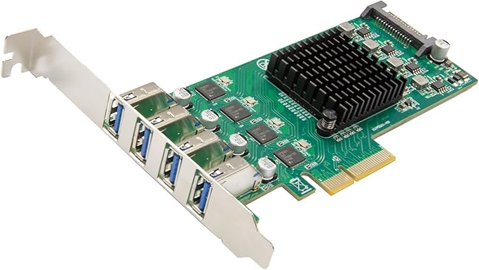 USB 3.2 Gen 1 5 Gbps 4 Port Type-A PCI-e 3.0 x4 ASMedia ASM3142 Controller