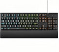 Wired Rainbow LED Gaming Keyboard104 Keys Light Up Mechanical Feeling Computer Keyboard With Palm Rest for Windows LaptopPC Gamers Office DeviceTravel Easy to Carry on Business TripWoking(Black)