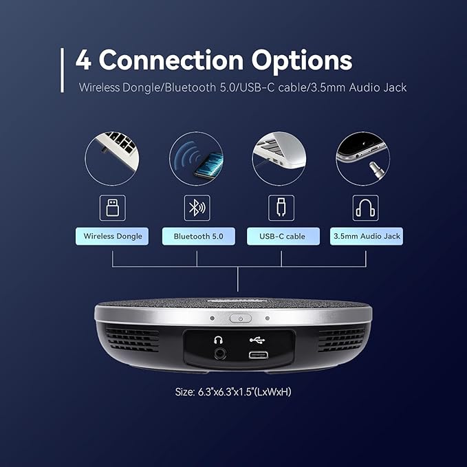 TONGVEO 4K AI Auto Tracking PTZ Conference Camera System with Bluetooth Speakerphone &amp Microphone 20X Optical Zoom USB3.0 HDMI LAN PoE Power Camera for Church Worship Meetings Streaming