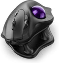 Nulea M511 Wireless Trackball Mouse Rechargeable Ergonomic Thumb-Control Mouse with Tilt Stand Smooth &amp Precision Tracking 3 Device Connection (Bluetooth or USB Receiver) for PC/Mac/Laptop-Pur