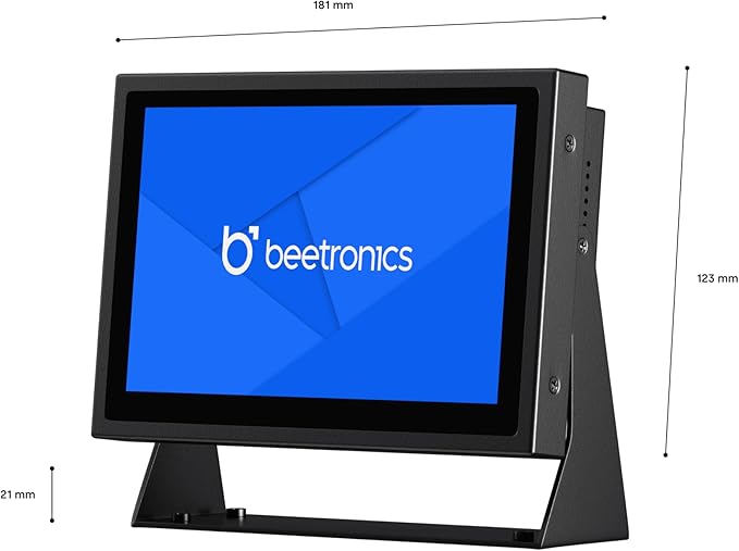 Beetronics 7 Inch Touchscreen Monitor | Full HD 1080p | 7TS7M – Industrial-Grade Professional 10-Point Multi Touch Display for PC Mac Linux – HDMI DisplayPort USB-C VGA Inputs