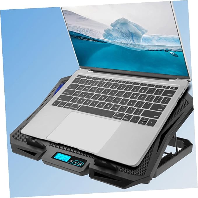 Vaguelly Laptop Cooling Pad 15.6 Inch with 6 Fans Adjustable Speed Quiet Air Cooler Stand Laptop Cooler Holder for Gaming and Office Use