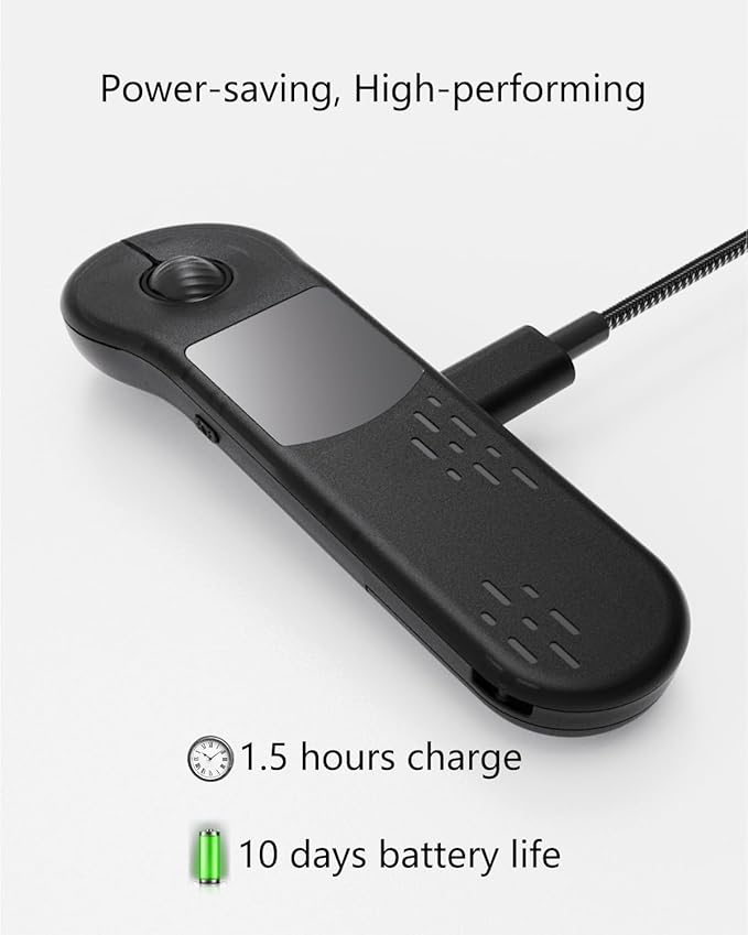 Air Mouse Bluetooth Rechargeable Presenter with Touchpad Remote Control for PowerPoint/Keynote/TikTok/Camera/Kindle App Applicable for PC/iOS/Android (Black)