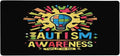 Large Mouse Mat Light Bulb Color Autism Computer Mousepad with Non-Slip Rubber Base Waterproof Mouse Pad Keyboard Pad for GamerHome School Laptop Office Accessories35.4x15.7 in