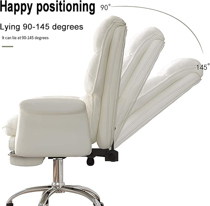 Office Chair Gaming Chair Computer Chair Ergonomic Computer Chair Home Executive Chair High Back Desk Chair for ConferencePU Leather Swivel Chair Adjustable Gaming Chair with Footrest Armre