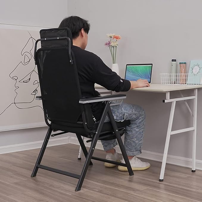 Portable Folding Chair Office Computer Chair Backrest Break Gaming Chair Reclining Home Boss Chair Ergonomic Chair