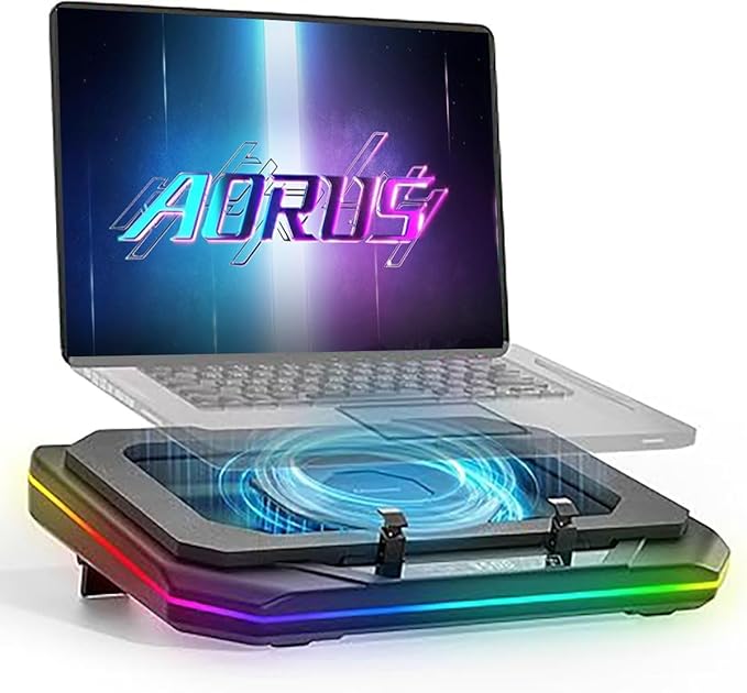 Cooling Pad for GIGABYTE AORUS 17X 16X 17 15 15P Master 16 18 AERO 15 16 17 14 G5 KF5 G6 KF 14-18 inch Gaming LaptopIt is a Well Deserved Heat Dissipation Monster with Powerful Turbo Cooling Fan
