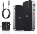 Laptop Docking Station16 in 1 USB C Docking Triple MonitorUSB C Dock Station with 3 HDMIPD 100W USB 3.1/3.0/2.0RJ 45 EthernetmicroSD/SD CardAudio for Dell/Lenovo（Include Power Adapter）