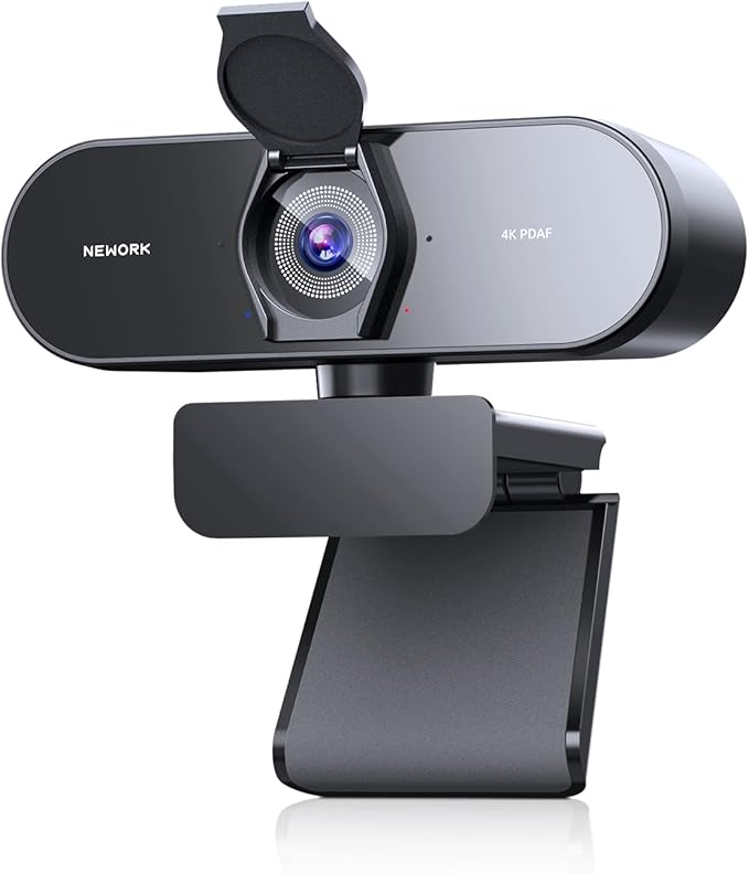 4K Webcam for PC with PDAF &amp CDAF Dual-autofocus Ultra 4K HD 2 Noise Reduction Mics Auto Light Correction USB-A Privacy Cover 79°FOV Streaming Camera for PC Mac Laptop Video Calls