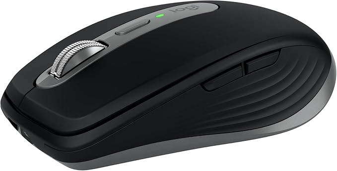 Logitech MX Anywhere 3S for Mac Compact Wireless Bluetooth Mouse 8K DPI Any-Surface Tracking Quiet Clicks USB C Wireless Mouse for MacBook Pro MacBook Air iMac iPad - Space Grey