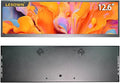 12.6 Inch Stretched Bar LCD Touchscreen Display IPS 1920x515 Small Sub Monitor Wide USB C &amp mini HDMI Monitor with Stand Dual Speakers for PC Laptop Computer