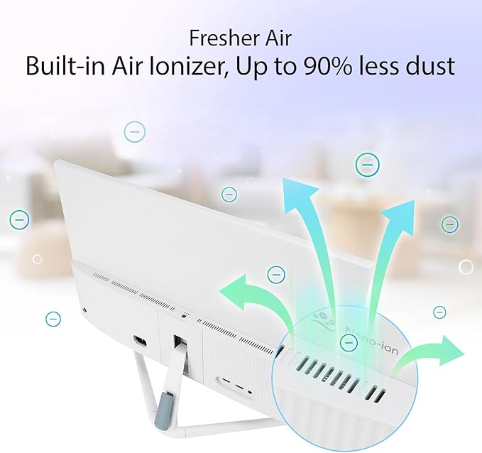 ASUS 24 Inch 1080P Business Monitor Full HD IPS Display 100Hz Refresh Rate 1ms MPRT Eye Care Built-in Nano-ion Generator SmoothMotion Adaptive Sync HDMI x2 Height and Tilt Adjustable White