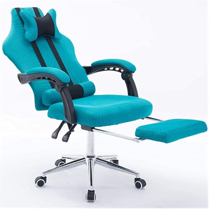 Office Chair Office Chair Ergonomic Recliner Gaming Chair Computer Chair Home Swivel Chair Mesh Seat Office Desk Chair Chair (Color : Blue Size : One Size) Needed
