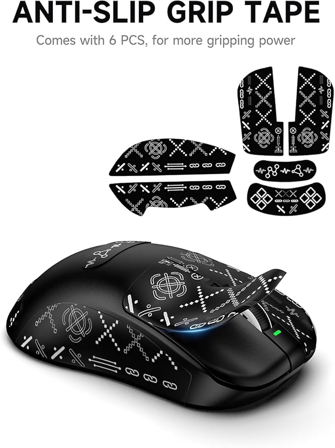VGN F1 Wireless Gaming Mouse 26000 DPI High Precision 55g Lightweight 4K Polling Rate 200-Hour Battery Life 6 Programmable Buttons USB-C Charging Gaming Mouse Wireless for PC/Mac/LaptopBlack