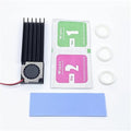 Hard Disk Heat Sink with Cooling Fan Thermal Pad 70x22x10MM Laptop Hard Disk SSD Aluminum Fin Nvme 512(Standard 2pin12V Fan)