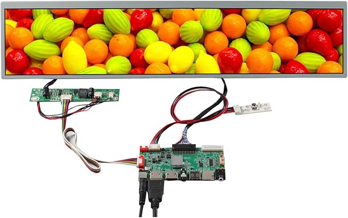 VSDISPLAY 19 Inch DV190FBM-NB0 1920x360 IPS LCD Screen with USB SD Multimedia Controller Board MP4 Support
