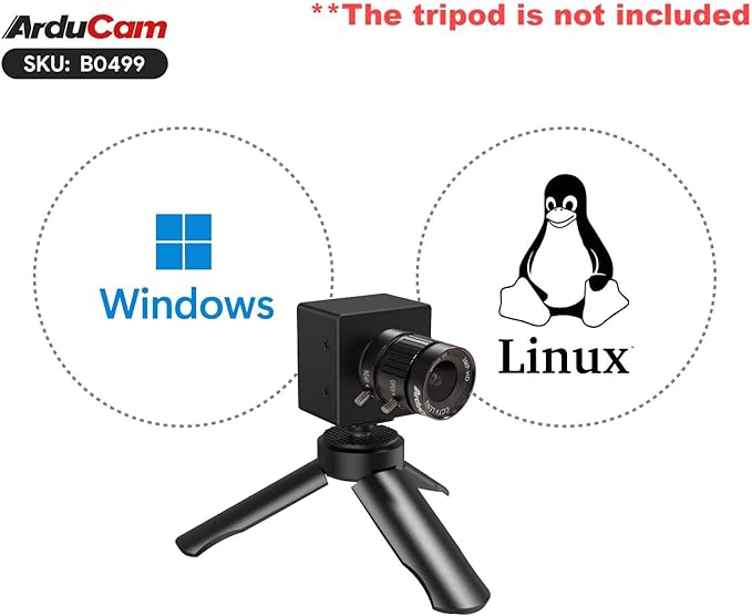 Arducam USB 3.0 Camera IMX296 Global Shutter USB Camera Module 1.58MP 44FPS High-Speed UVC Webcam with 60°(D) 6mm CS Lens for Windows Linux