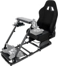 Flight Simulator Cockpit &amp Racing Simulator Cockpit Compatible for Logitech G27 G29 X52 for Thrustmaster Hotas Warthog Wheel Pedal Shifter Keyboard and Flight Stick Not Included