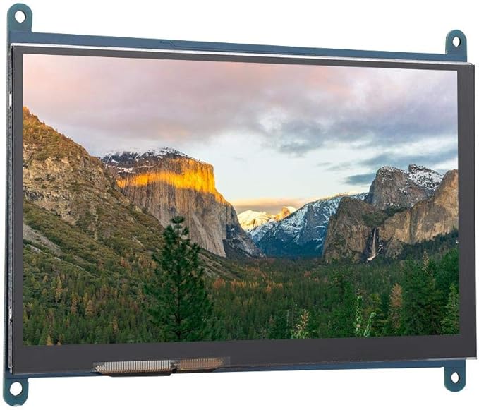 Display Screen 7 Inch Small Portable LCD HDMI 1024x600 Ultra HD Display Screen Capacitive Touch Screen Support Backlight Control for Computer Monitor