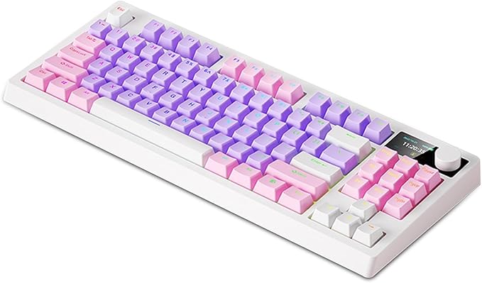 Yosoo RGB Mechanical Keyboard with Hot Swappable Keys for Gaming Office Typing (White Switch)