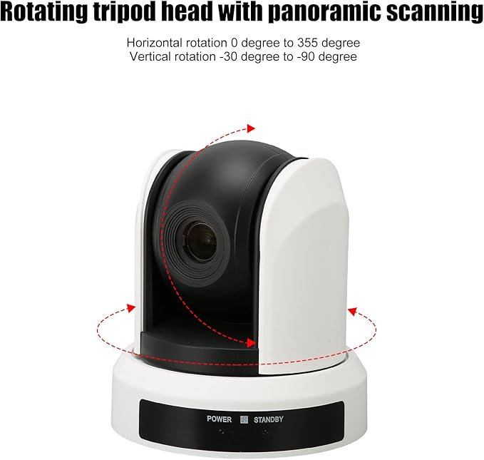 PTZ Conference Camera Conference Room Camera System USB HD 1080P 2.19MP 3X Fixed Focus Video Conference Camera for Business Meeting 100‑240V(U.S. Plug)