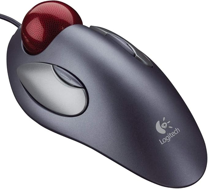 Logitech Trackman Marble Trackball Mouse - Wired USB Ergonomic Mouse for Computers with 4 Programmable Buttons