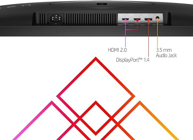 HP OMEN 27q 27 inch QHD Gaming Monitor 165Hz IPS 1ms AMD Freesync Premium Console Compatible DisplayPort Dual HDMI VESA Mountable for Laptop Computer PS5 Xbox Desk Setup Black (Renewed)