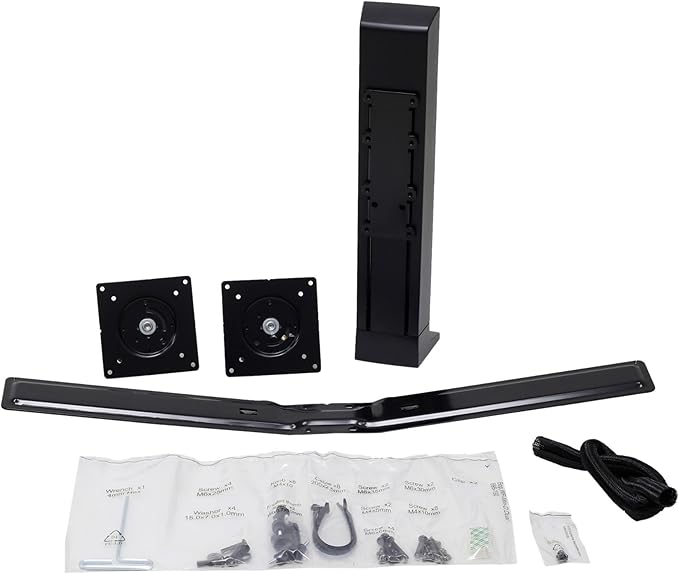 Ergotron – WorkFit Dual Monitor Kit – for 2 Monitors Up to 24 inches 6 to 14 lbs Each – Add-on for WorkFit-T WorkFit-TL WorkFit-TX and WorkFit Corner