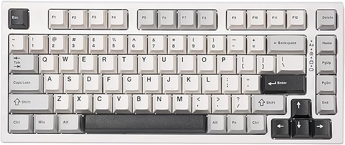 YUNZII YZ75 75% Hot Swappable Wireless Gaming Mechanical Keyboard RGB Backlights BT5.0/2.4G/USB-C Dye Sub PBT Keycaps for Linux/Win/Mac(Gateron G Pro Red White)