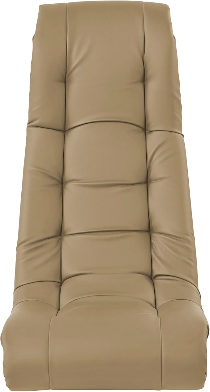 FDP Tufted Floor Rocker for Kids Teens and Adults Comfortable Ergonomic Chair for Reading Playing Video Games or Watching TV - Sand 10488-SD