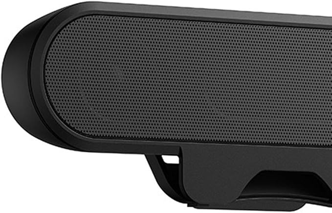 Computer Speaker Black 10W High Definition Stereo Loud Sound Volume Control USB Wired Display Desktop PC Speaker with Built in Spring Clamp for Computer Desktop PC