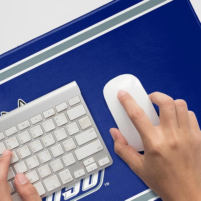 Southwestern Oklahoma State Bulldogs Primary Logo Stripes Large Gaming Mouse Pad Desk Mat with Stitched Edges Non-Slip Base for Gamer Home and Office 31.5 x 15.7