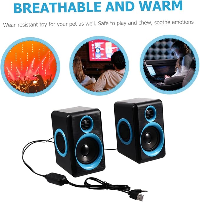 USB 2.0 Mini Desktop Computer Speakers for Laptop and Pc Compact Multimedia Sound Box with Dc 5v Power Portable Home Office Audio Accessories