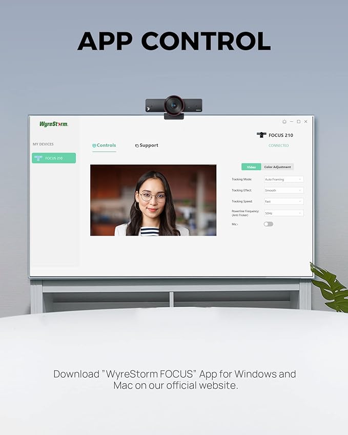 4K Webcam with AI Tracking 120° FOV Wide Angle Auto Framing 90fps 8X Digital Zoom Dual Noise-canceling Mics Video Conference Room Camera Physical Privacy Cover Zoom Certified Works for Teams
