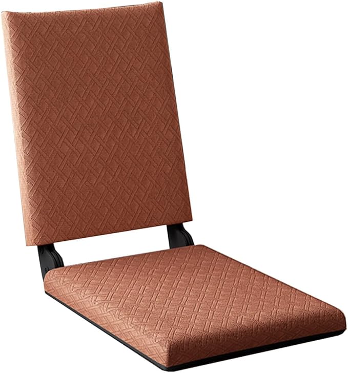 GIZNXBA Floor Chair Adjustable Meditation Chair Padded Floor Chair with 5 Adjustable Positions Folding Floor Gaming Chair Soft Floor Seat for Living Room Bedroom Yoga Room(/Orange A)
