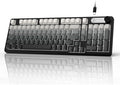 G98 Gaming Keyboard 99 Keys Silent Wired Keyboard with Number Pad &amp Knob RGB Backlit Side Printed PBT Keycaps Anti-ghosting Water Repellent Computer Keyboards for PC Mac Laptop Gamer