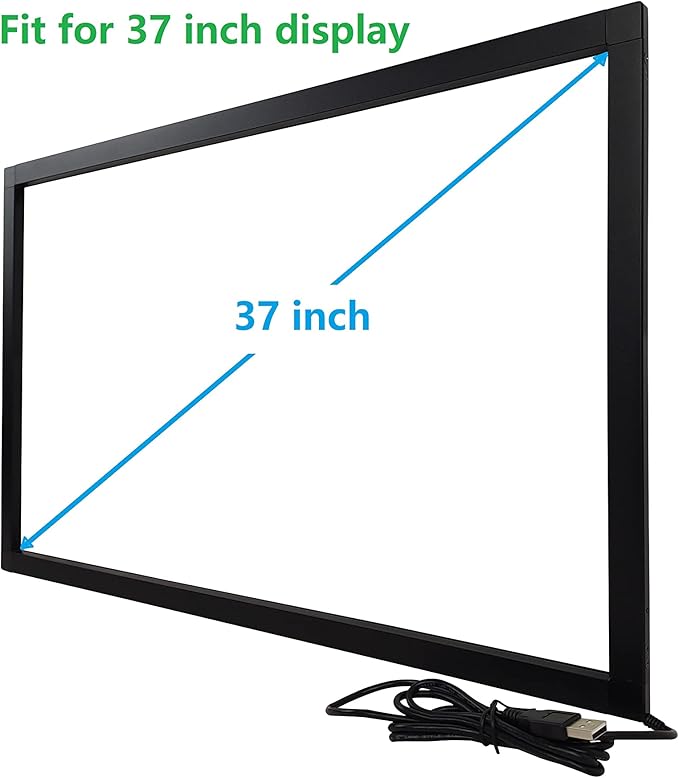 37 Inch Interactive 10 Points Infrared IR Touch Screen Overlay Frame Free Driver