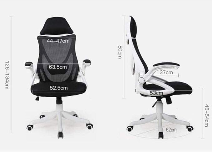 Office Chair Gaming Chair Computer Chair Ergonomic Office Desk Chair with Adjustable Armrest Lumbar Support Headrest and Breathable Skin Friendly Mesh (Color : Svart)