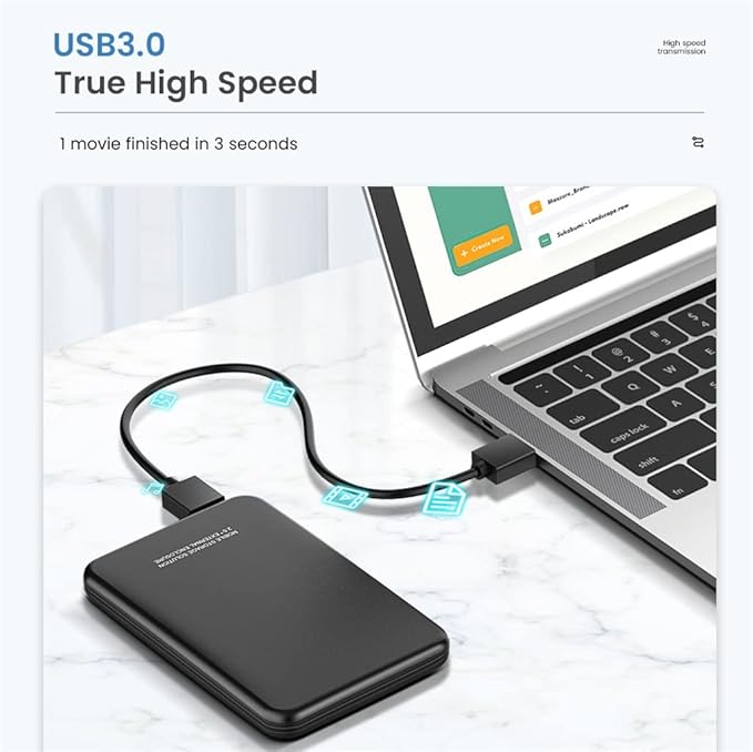 USB3.0 External Hard Disk 500GB 1TB 2TB Storage Device Drive 7200rpm Drive Mobile Hard Disk HDD 2.5(Color:BlueSize:500GB)