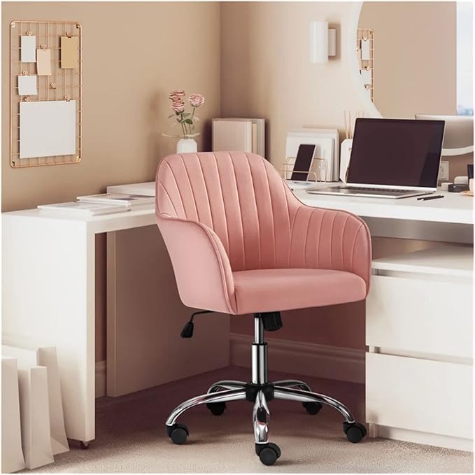 Adjustable Office Computer Chair with Armrest Adjustable Chair Pink Computer Gamer Chair Office Furniture