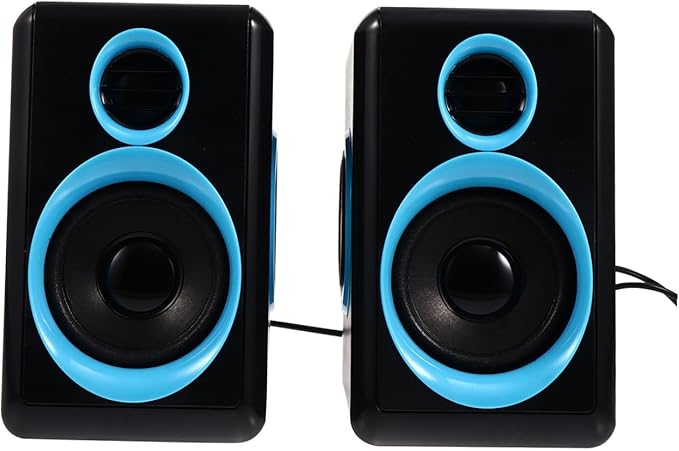Vaguelly Mini USB 2.0 Laptop and Desktop Computer Speakers Compact PC Speaker Set with Loud Sound Home Office Compatible Dc 5v Powered