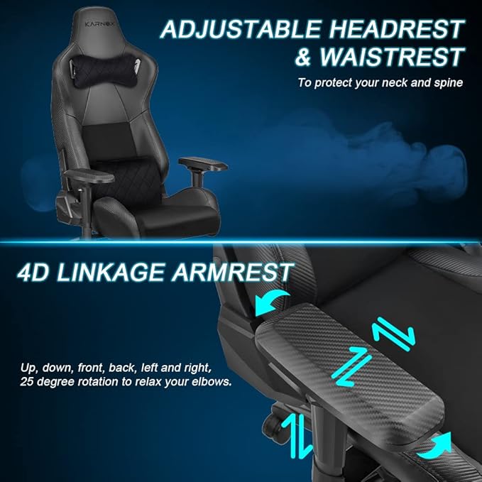 Generic Ergonomic Gaming ChairAdjustable Office Computer Chair with Lumbar SupportTall Back Swivel Chair with Headrest and ArmrestComfortable Reclining Video Desk Chair with Suede Padded Sea