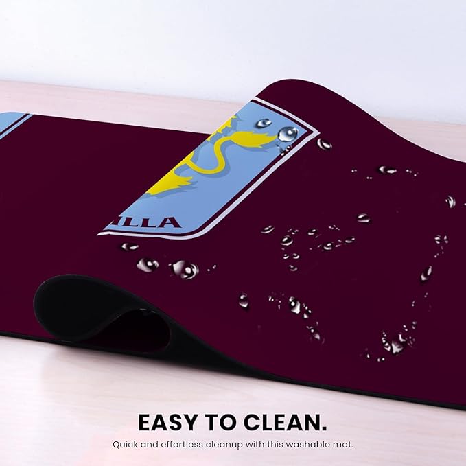 Head Case Designs Officially Licensed Aston Villa Football Club Stripes Logo Icon 37.4 x 15.75 x 0.16 inches (900 x 400 mm) - XL Gaming Office Desk PC Keyboard Mouse Mat Pad