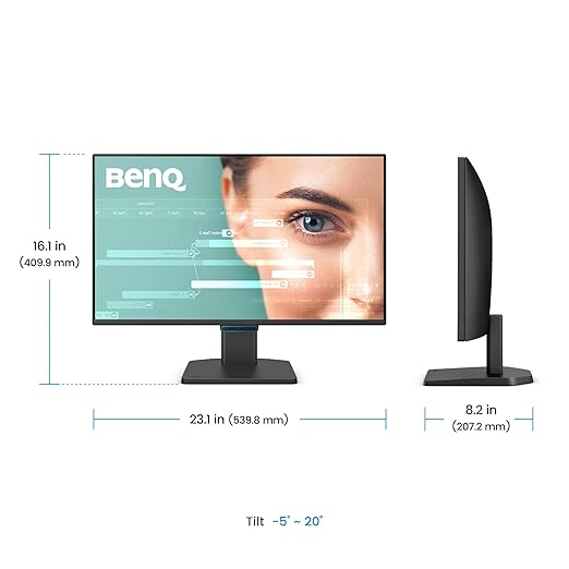 BenQ GW2490C 23.8 1080p FHD 144Hz IPS Eye-Care Home Office Monitor USB-C 1080x1920 Visual Optimizer Flicker-Free Low Blue Light Ultra Slim Bezel TUV-Certified Eye-CareU