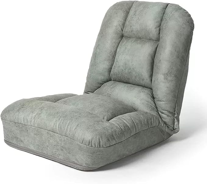 Floor Bed Sofa Chair for Bedroom Portable Padded Yoga ChairAdjustable Floor Chair with Back Support Gaming Chair Meditation Chair for Adult Thick Cushion