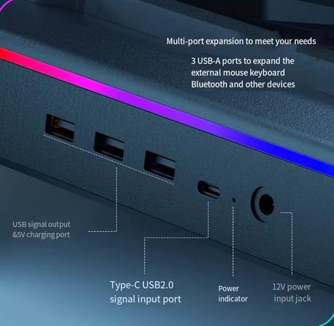 Cooling Pad for Asus ROG Strix G16 (2025) G615LW 16 inch Gaming Laptop It is a Well Deserved Heat Dissipation MonsterCooler with Powerful Turbo Fan Can Fast Cooling6 RGB Light ModeTouch Start