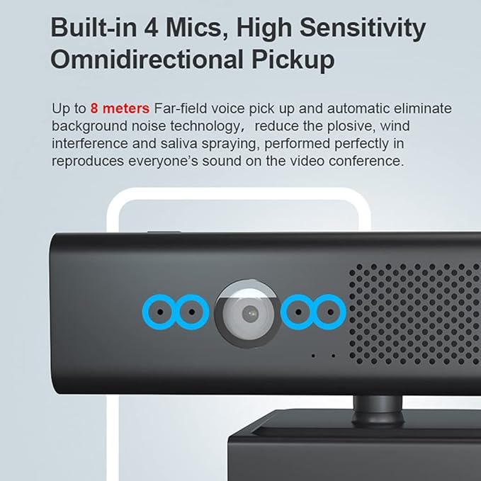 1080p Business Webcam with Privacy Camera with Built-in Microphone Full High Plug